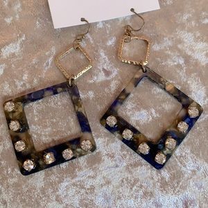 NEW 💗 Bling Studded Marbled Dangle earrings
